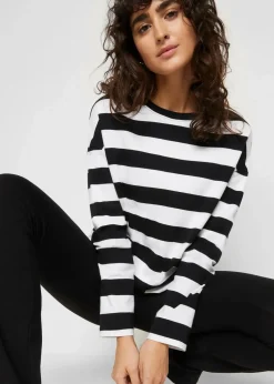 Langarmshirt aus reiner Interlock-Baumwolle