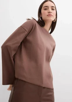 Langarmshirt aus Rippware