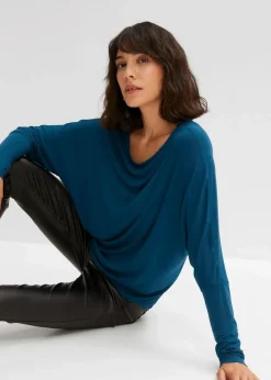 Langarmshirt aus softem Viskose-Mix