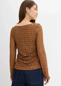 Langarmshirt aus Spitze