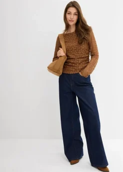 Langarmshirt aus Spitze