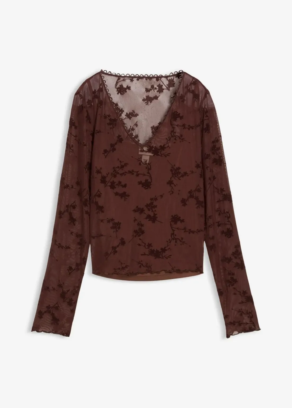 Langarmshirt mit Flockprint