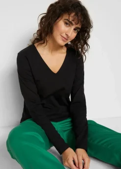 Langarmshirt mit reiner Bio-Baumwolle