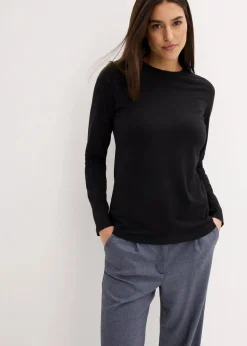 Langarmshirt mit reiner Bio-Baumwolle (2er Pack)