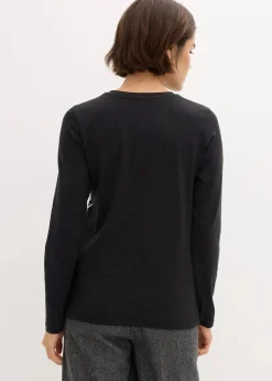 Langarmshirt mit Rosendruck