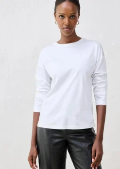 Langarmshirt mit Seidenanteil