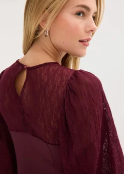 Langarmshirt mit Spitze