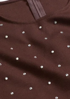 Langarmshirt mit Strass-Applikation