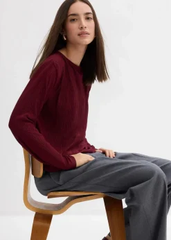 Langarmshirt mit Struktureffekt