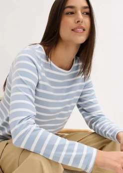 Langarmshirt mit U-Boot-Ausschnitt (2er Pack)