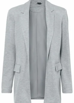 Langer Jersey-Blazer mit Taschen