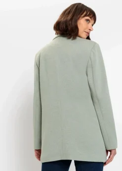 Langer Jersey-Blazer mit Taschen