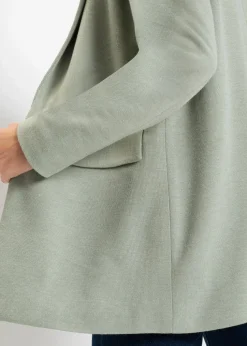 Langer Jersey-Blazer mit Taschen