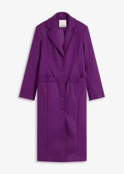 Langer Mantel in Wolloptik