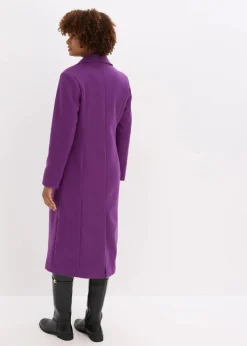 Langer Mantel in Wolloptik