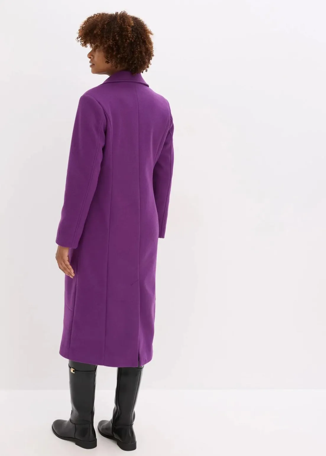Langer Mantel in Wolloptik