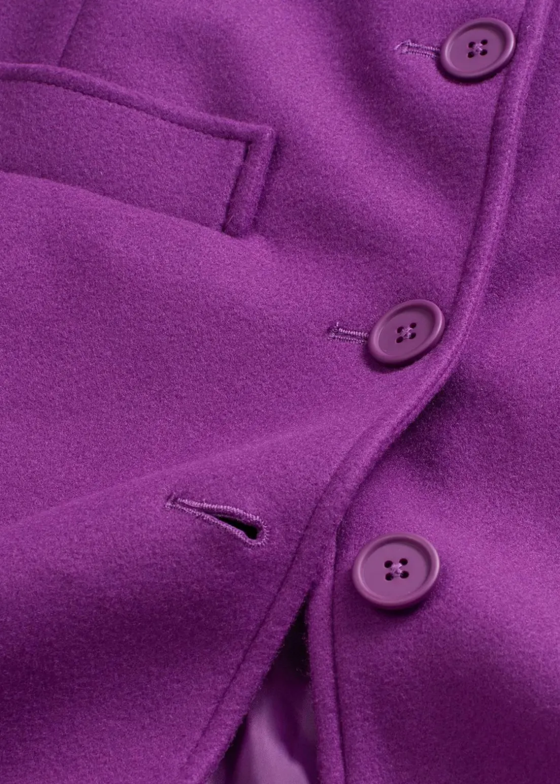 Langer Mantel in Wolloptik