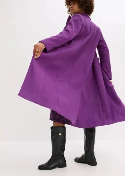 Langer Mantel in Wolloptik