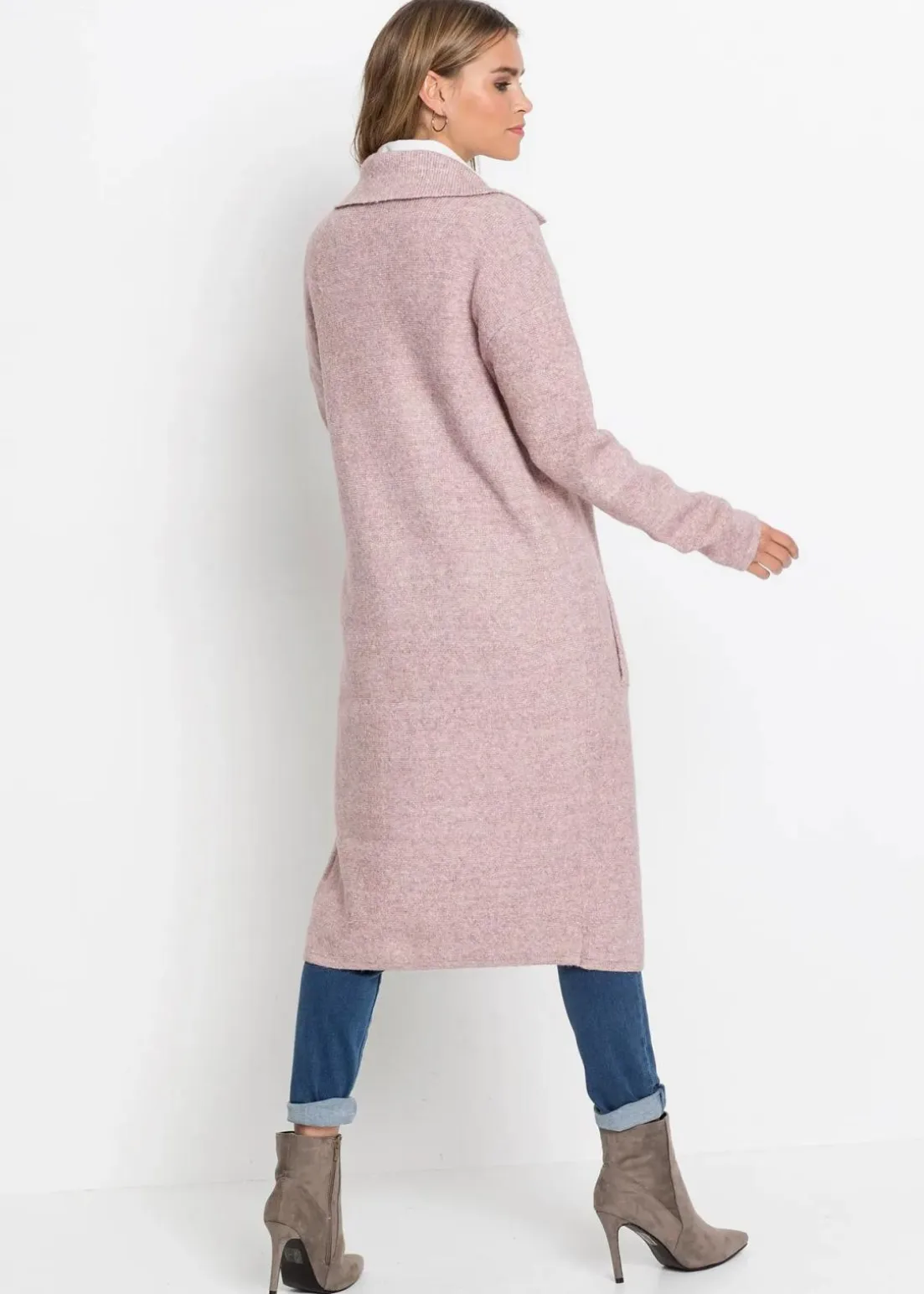 Langer Strickmantel im Loose Fit