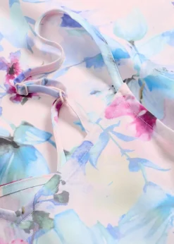 Langes Nachthemd aus glänzendem Satin