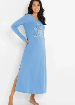 Langes Nachthemd aus reiner Bio-Baumwolle