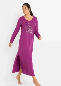 Langes Nachthemd aus reiner Bio-Baumwolle