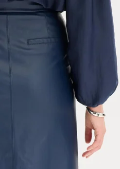 Lederimitat Midi-Wickelrock