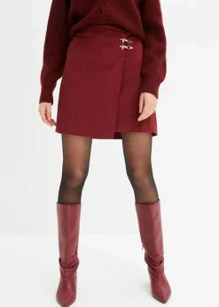 Lederimitat-Rock in Wickeloptik