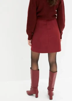 Lederimitat-Rock in Wickeloptik