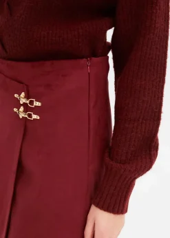 Lederimitat-Rock in Wickeloptik