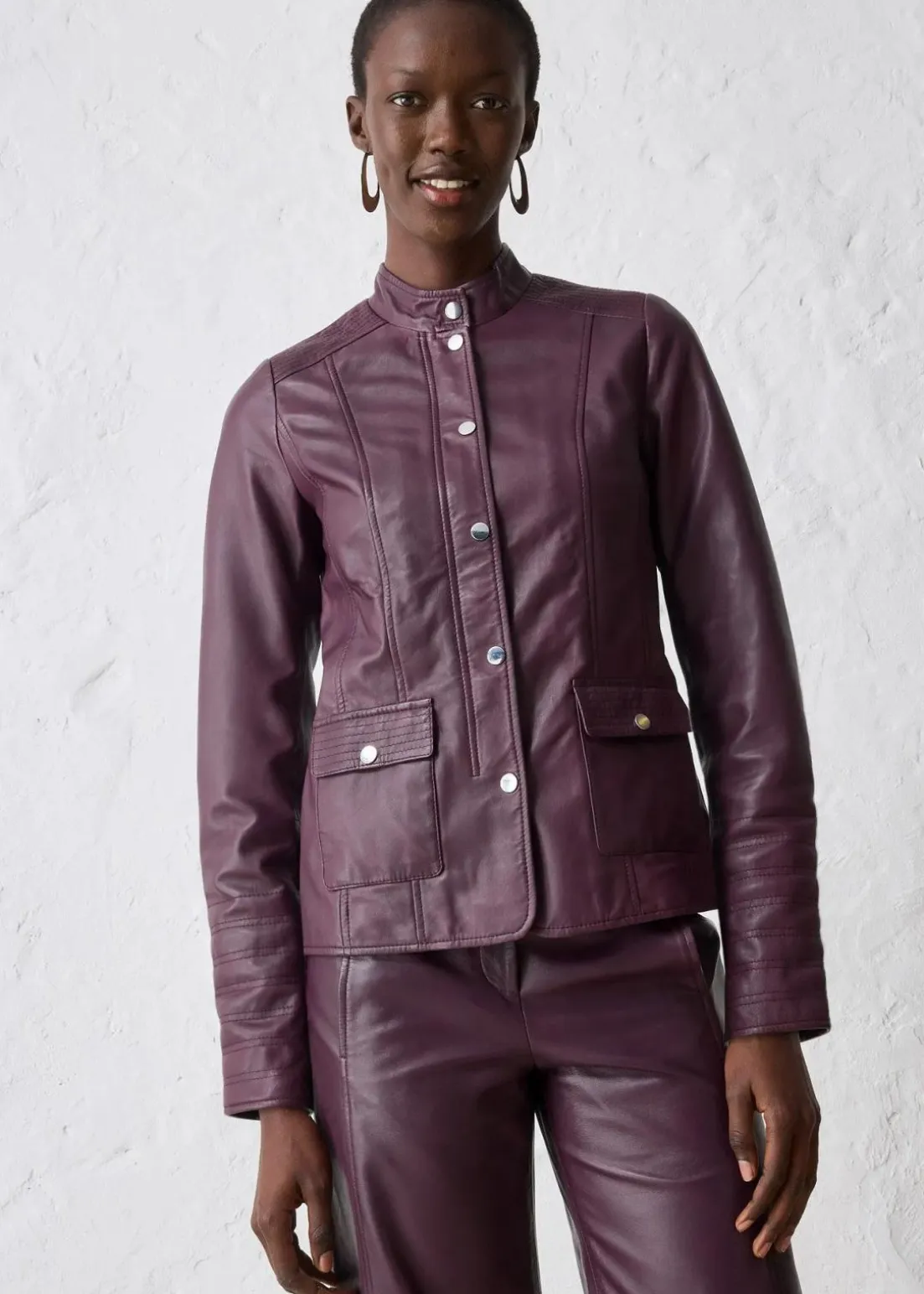 Lederjacke aus Lammnappa