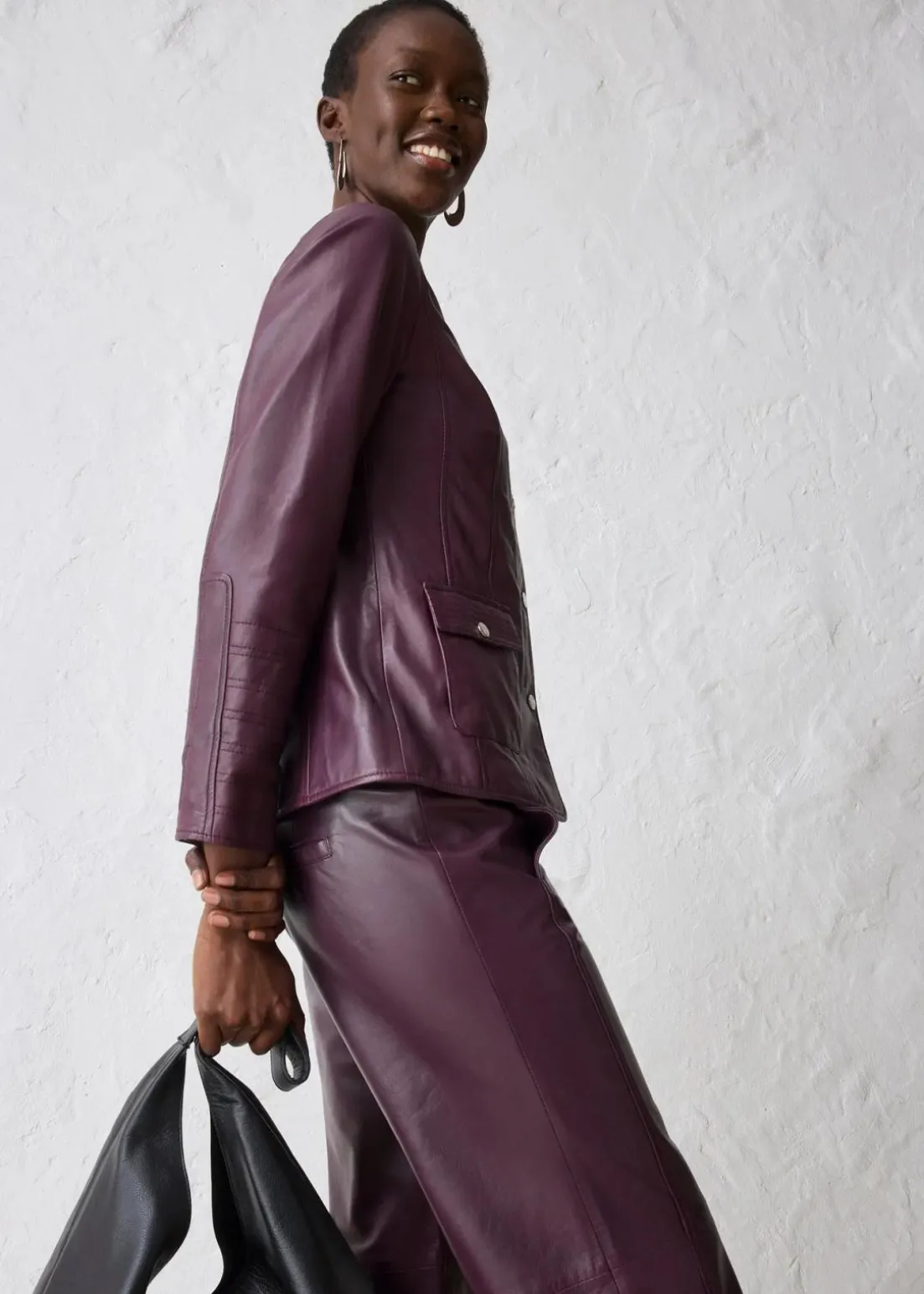 Lederjacke aus Lammnappa