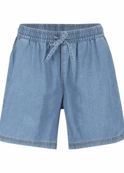 Leichte Denim Shorts mit Leinen