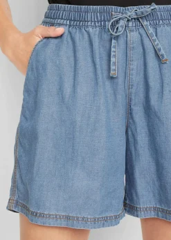 Leichte Denim Shorts mit Leinen
