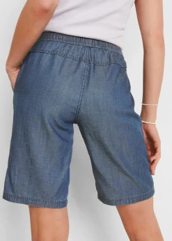 Leichte Denim-Hose mit Leinen
