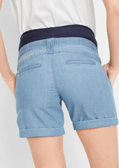 Leichte Umstandshorts mit Lyocell und Leinen