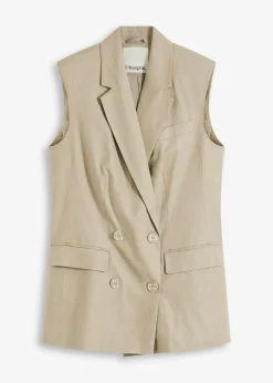 Leinen-Blazer ohne Arm