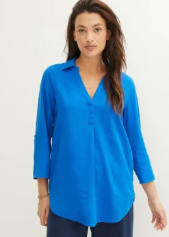 Leinen-Bluse, 3/4-Arm