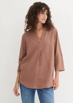 Leinen-Bluse, 3/4-Arm