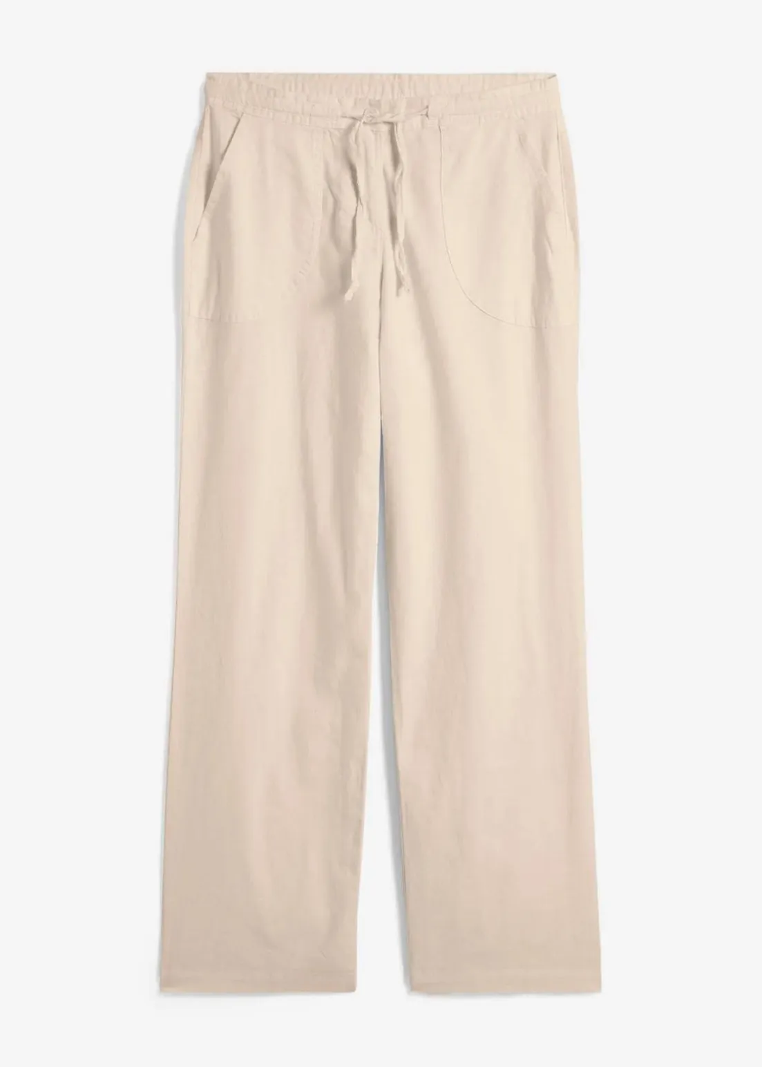 Leinen-Hose mit weitem Bein
