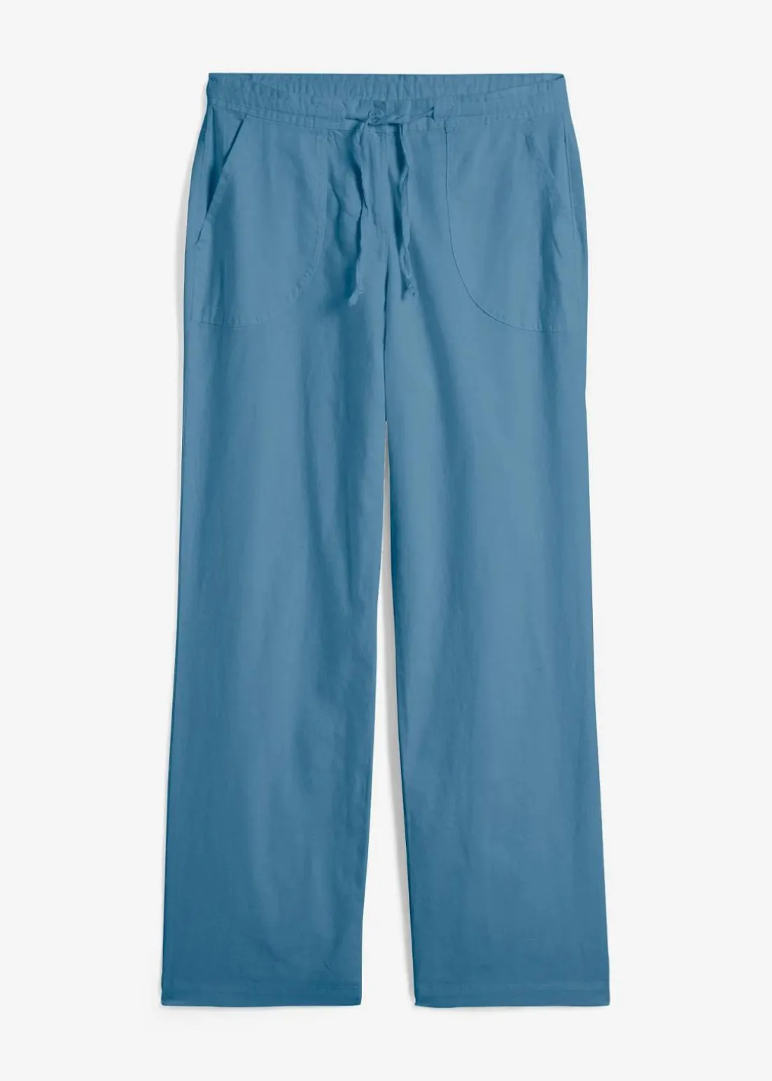 Leinen-Hose mit weitem Bein