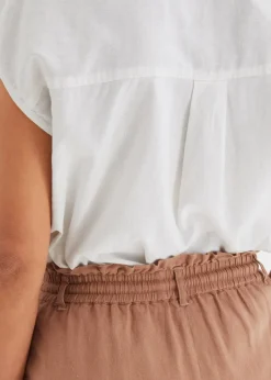 Leinen-Paperbag-Shorts