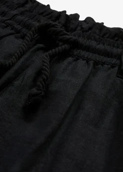 Leinen-Paperbag-Shorts