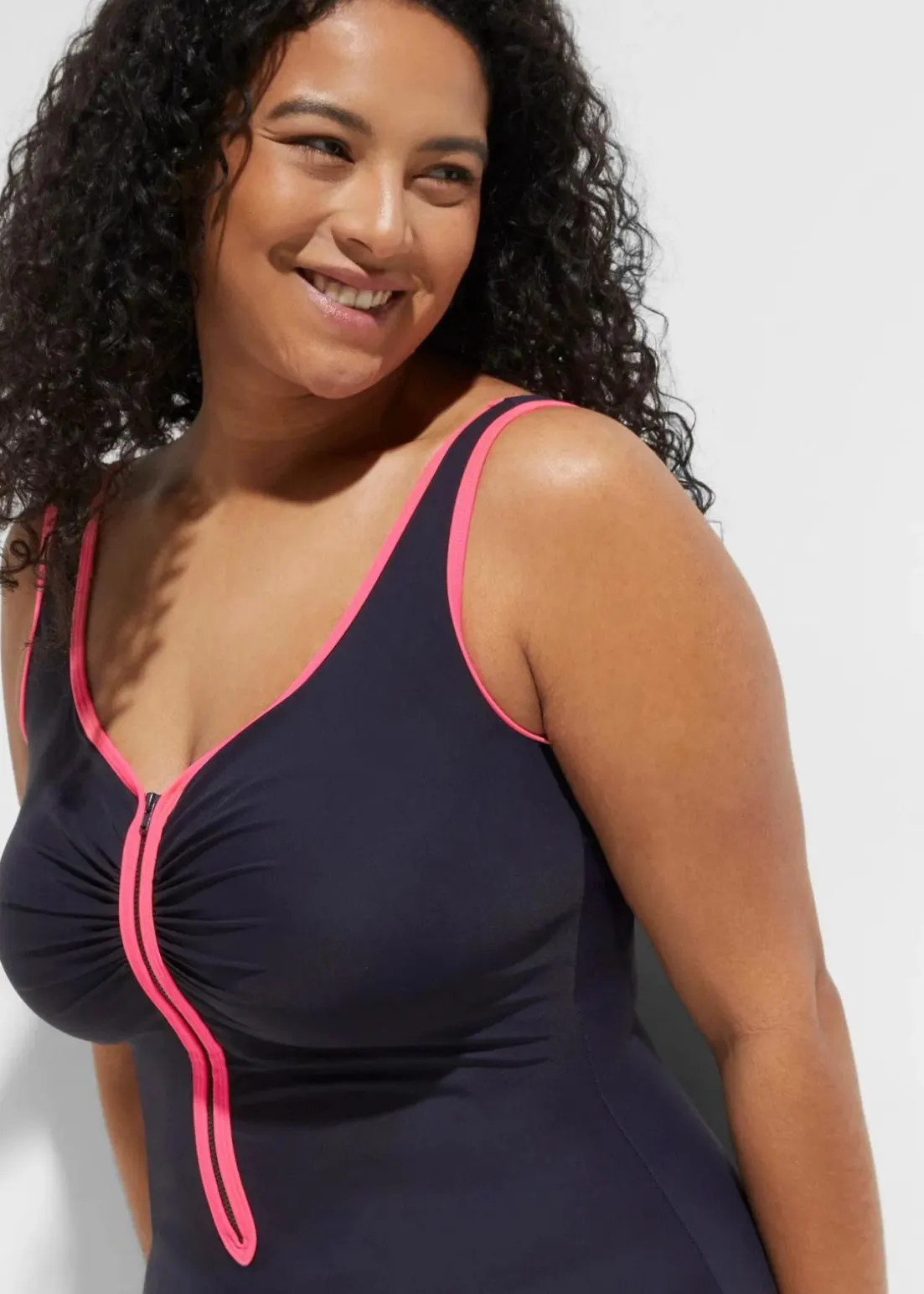 Light Shape Badeanzug mit Reißverschluss