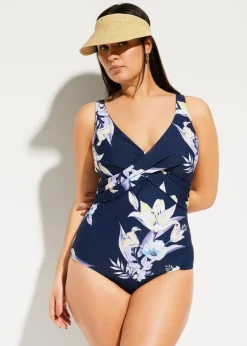 Light Shape-Badeanzug mit Wickel-Optik