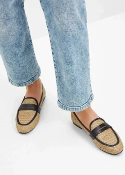 Loafer in Stroh-Optik