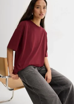 Lockeres T-Shirt aus Baumwoll-Mix