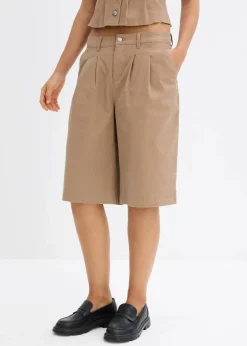 Long-Bermuda aus elastischem Baumwoll-Mix