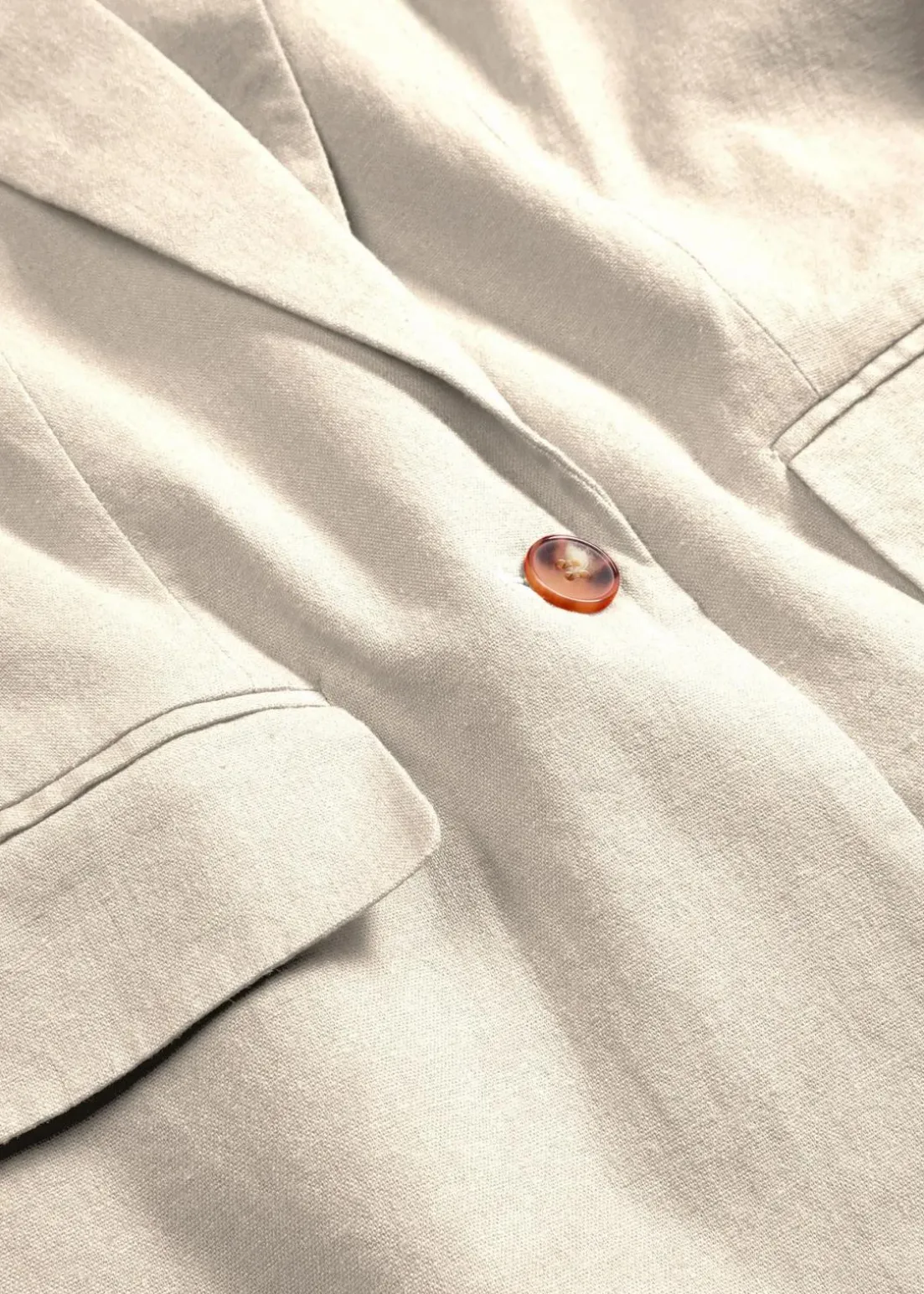 Longblazer aus Leinen-Viskose-Mix