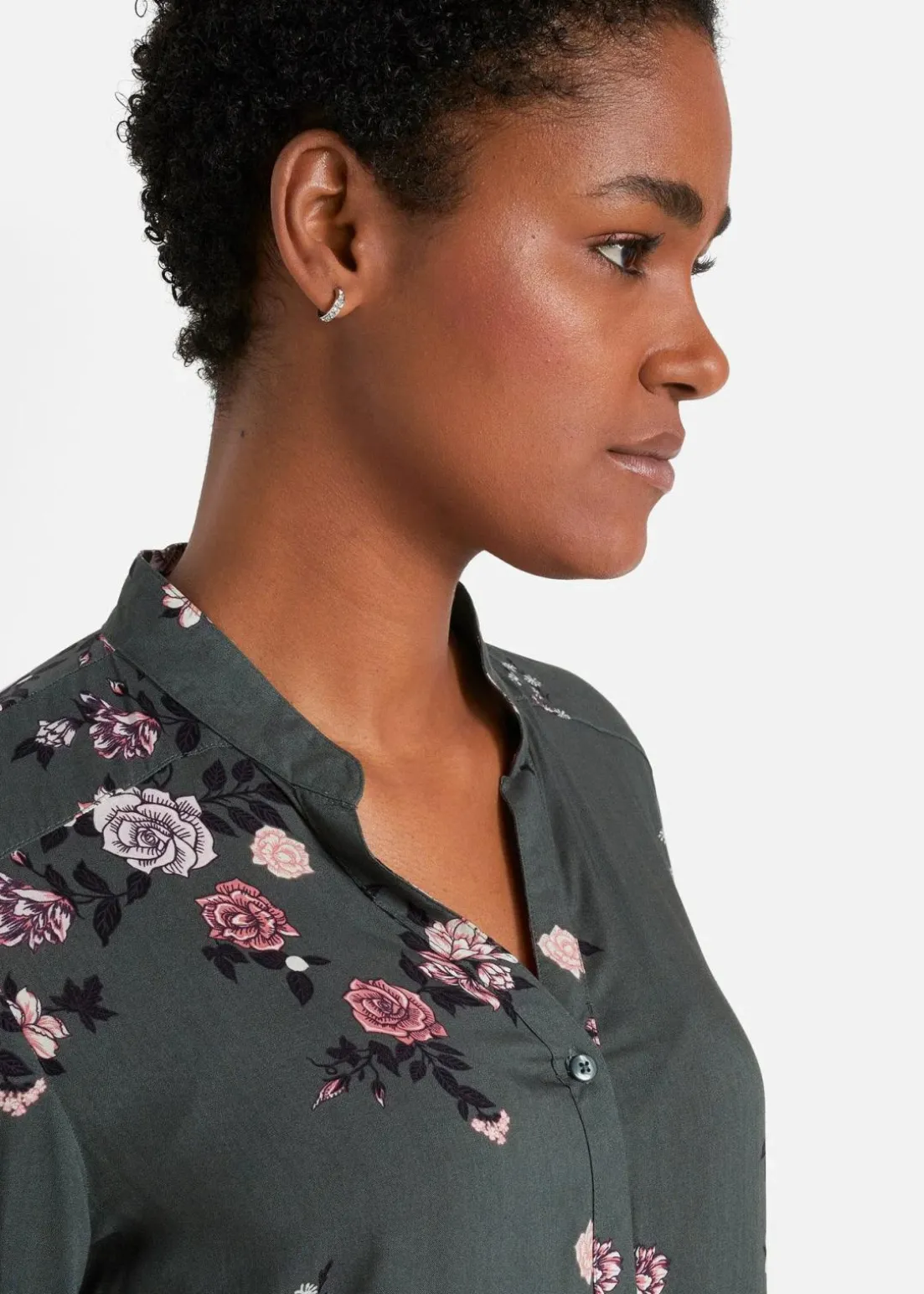 Longbluse aus fließender Viskose